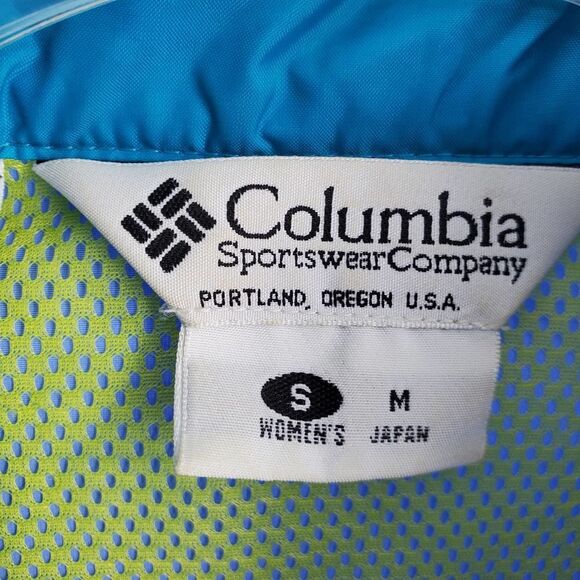 COLUMBIA  women's S blue color block lightweight hooded zip up jacket - Picture 4 of 8